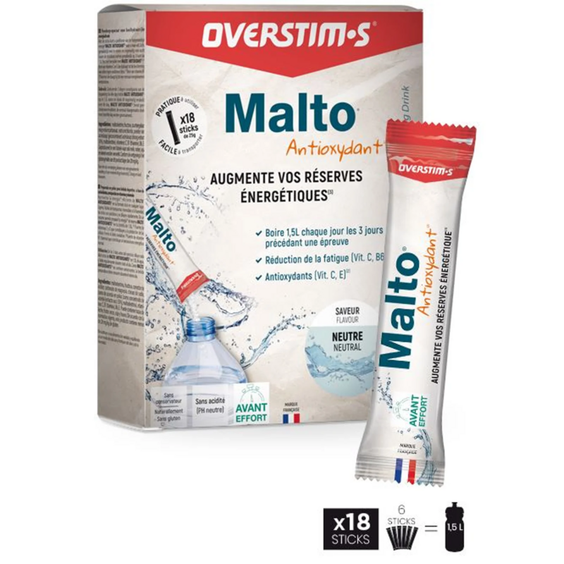 OVERSTIM.s Malto Antioxydant 抗氧化複合碳水耐力飲（原味 Neutral）| 18條裝