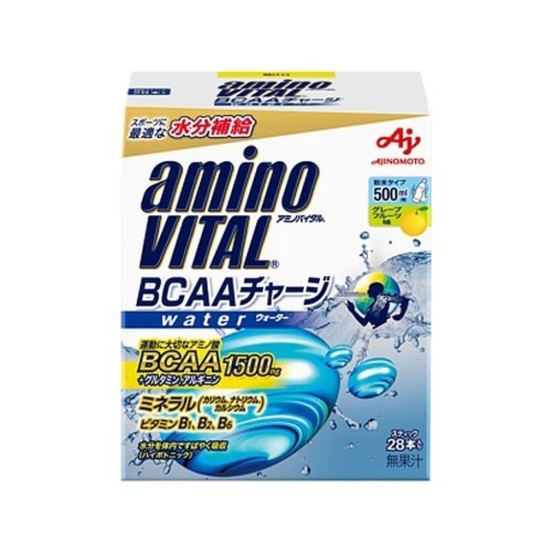 Aminovital BCAA Charged Water 28包裝 運動補充劑 | 1500mg 專業級胺基酸 | 蛋白質 | BCAA | 電解質
